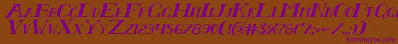 Chardini Font – Purple Fonts on Brown Background