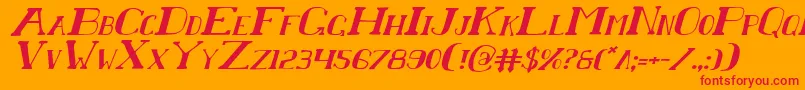 Chardini Font – Red Fonts on Orange Background
