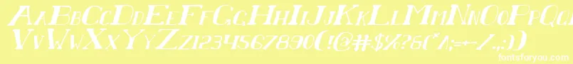 Chardini Font – White Fonts on Yellow Background