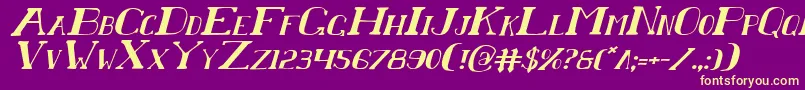 Chardini Font – Yellow Fonts on Purple Background