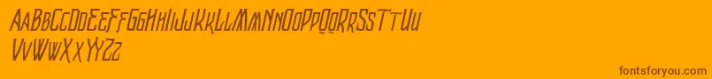 VtksRaladeira2 Font – Brown Fonts on Orange Background