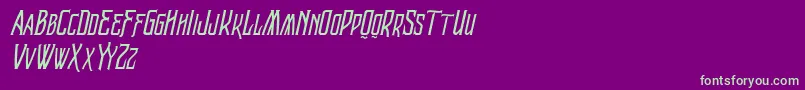 VtksRaladeira2 Font – Green Fonts on Purple Background