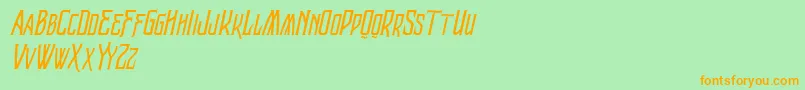 VtksRaladeira2 Font – Orange Fonts on Green Background