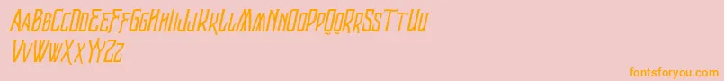 VtksRaladeira2 Font – Orange Fonts on Pink Background