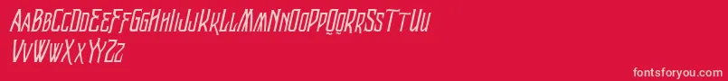 VtksRaladeira2 Font – Pink Fonts on Red Background