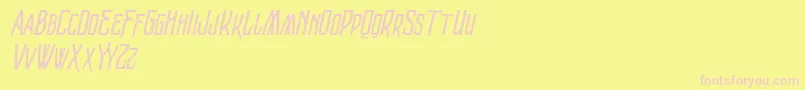 VtksRaladeira2 Font – Pink Fonts on Yellow Background