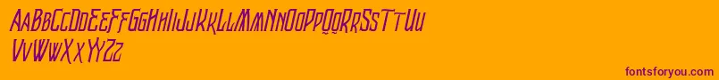 VtksRaladeira2 Font – Purple Fonts on Orange Background