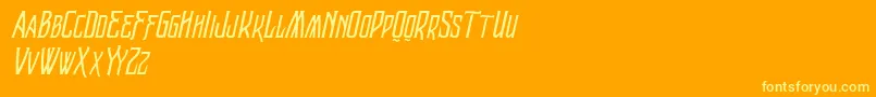 VtksRaladeira2 Font – Yellow Fonts on Orange Background