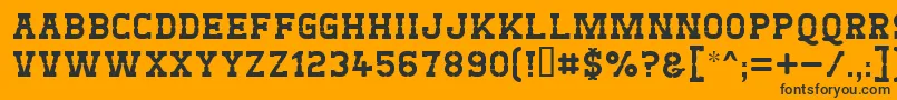 Westtest Font – Black Fonts on Orange Background