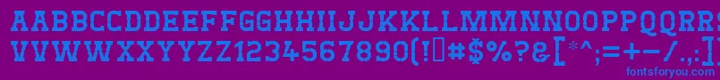 Westtest Font – Blue Fonts on Purple Background