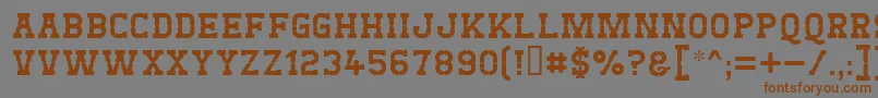 Westtest Font – Brown Fonts on Gray Background