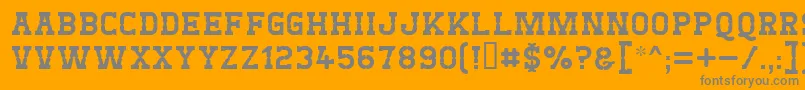 Westtest Font – Gray Fonts on Orange Background