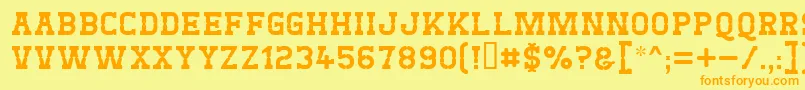 Westtest Font – Orange Fonts on Yellow Background