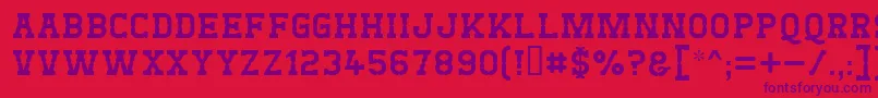 Westtest Font – Purple Fonts on Red Background