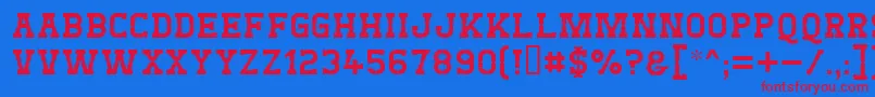 Westtest Font – Red Fonts on Blue Background