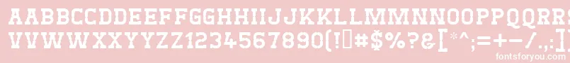 Westtest Font – White Fonts on Pink Background