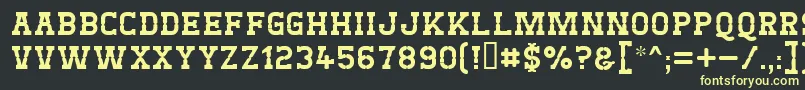 Westtest Font – Yellow Fonts on Black Background
