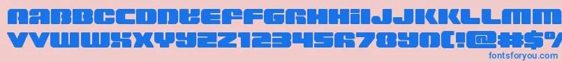 Fonte Capricusstraight – fontes azuis em um fundo rosa