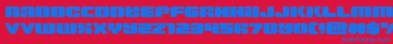 Capricusstraight Font – Blue Fonts on Red Background