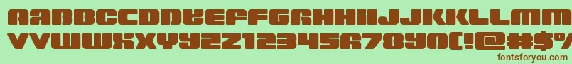Capricusstraight Font – Brown Fonts on Green Background