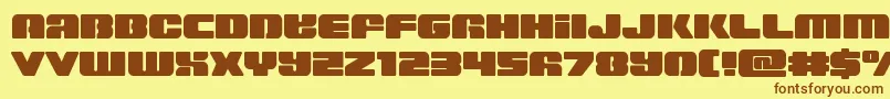 Fonte Capricusstraight – fontes marrons em um fundo amarelo