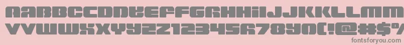 Capricusstraight-fontti – harmaat kirjasimet vaaleanpunaisella taustalla