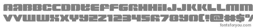 Capricusstraight-fontti – harmaat kirjasimet valkoisella taustalla