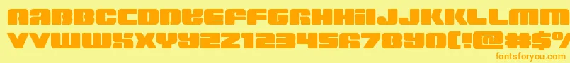 Шрифт Capricusstraight – оранжевые шрифты на жёлтом фоне