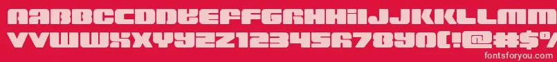 Capricusstraight Font – Pink Fonts on Red Background