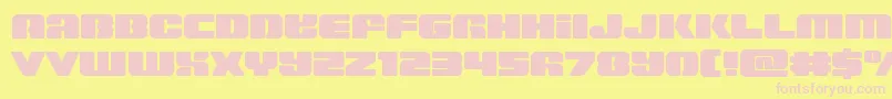 Capricusstraight Font – Pink Fonts on Yellow Background