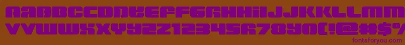 Capricusstraight Font – Purple Fonts on Brown Background