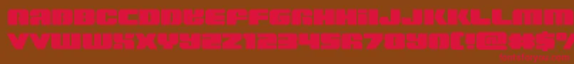 Capricusstraight Font – Red Fonts on Brown Background