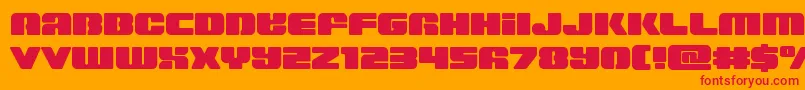 Capricusstraight Font – Red Fonts on Orange Background