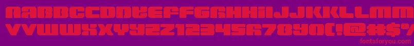 フォントCapricusstraight – 紫の背景に赤い文字