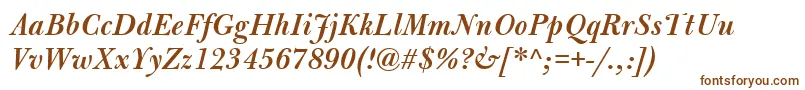 Шрифт BulmerMtSemiboldItalic – коричневые шрифты