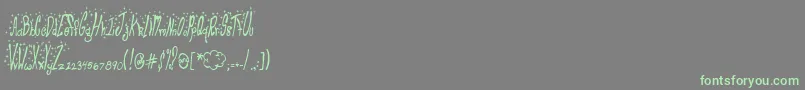 ClubFluffy Font – Green Fonts on Gray Background