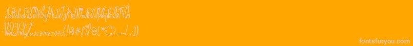 ClubFluffy Font – Pink Fonts on Orange Background