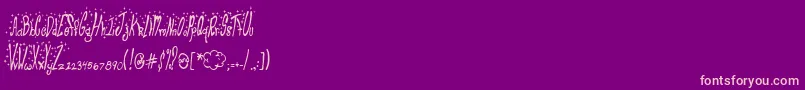 ClubFluffy Font – Pink Fonts on Purple Background