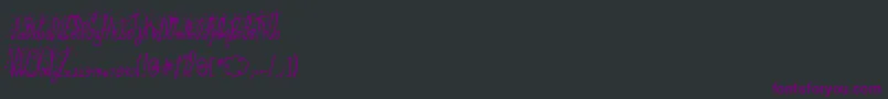 ClubFluffy Font – Purple Fonts on Black Background