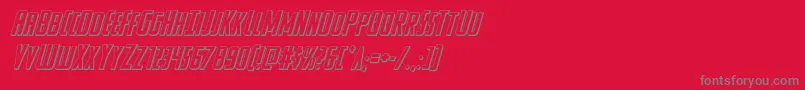 Watchtower3Dital Font – Gray Fonts on Red Background