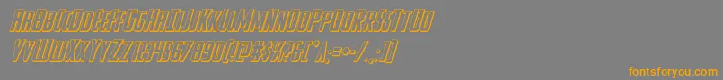 Watchtower3Dital Font – Orange Fonts on Gray Background