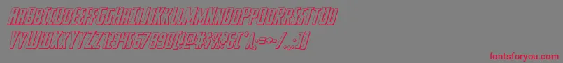 Watchtower3Dital Font – Red Fonts on Gray Background