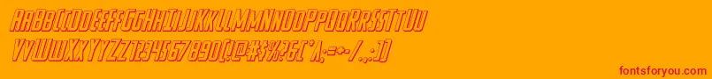 Watchtower3Dital Font – Red Fonts on Orange Background