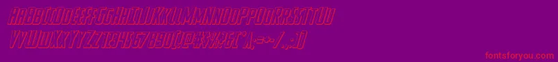 Watchtower3Dital Font – Red Fonts on Purple Background