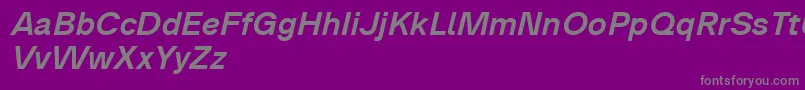 Analogue66mediumoblique Font – Gray Fonts on Purple Background