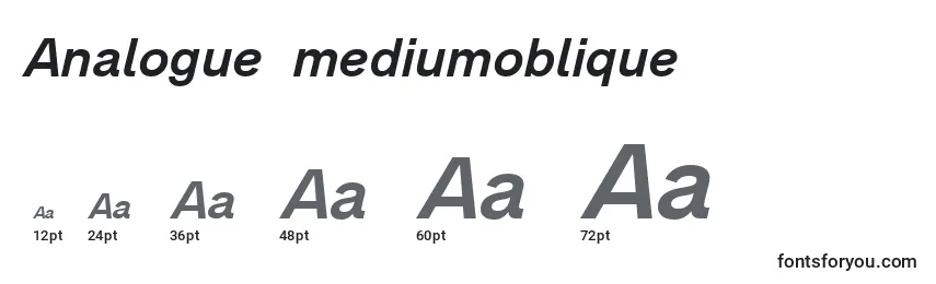 Размеры шрифта Analogue66mediumoblique (68070)