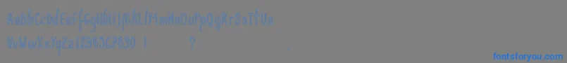 Acwanitaoutline-Schriftart – Blaue Schriften auf grauem Hintergrund