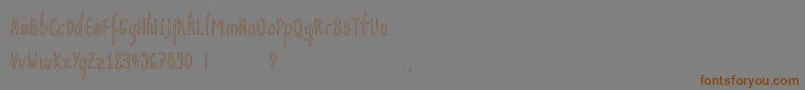Acwanitaoutline Font – Brown Fonts on Gray Background