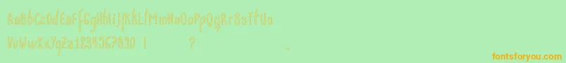 Acwanitaoutline Font – Orange Fonts on Green Background