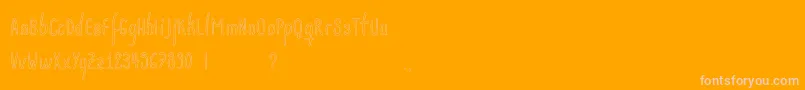 Acwanitaoutline Font – Pink Fonts on Orange Background
